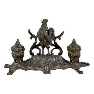 Late 19th Century Pewter Inkwell from A.Bossu, 1890s For Sale