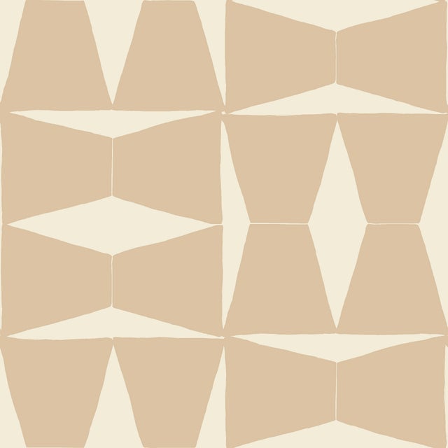 Contemporary Sample - Brancusi Wallpaper by Susan Hable in Sandstone For Sale - Image 3 of 3
