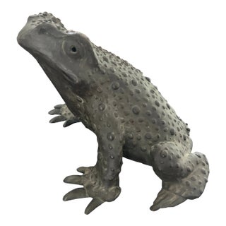 Antique Japanese Bronze Toad Sculpture For Sale