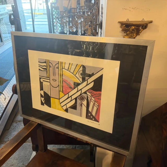 Roy Lichtenstein 21st Century Framed Pop Art 100/150 Lithograph Modern Art by Roy Lichtenstein For Sale - Image 4 of 15