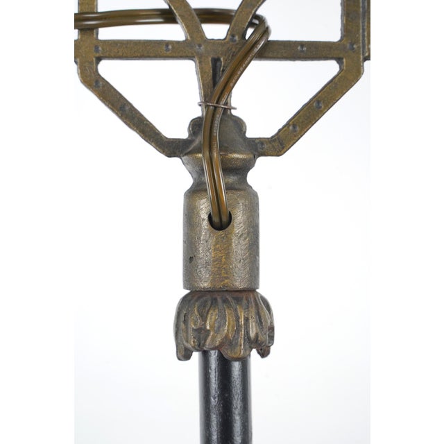 Metal Mid 20th Century Restored Victorian Bridge Floor Lamp For Sale - Image 7 of 12