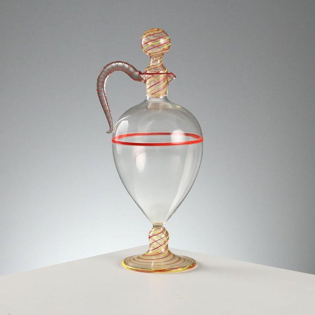 Glass Blown Murano Glass Decanter For Sale - Image 7 of 7