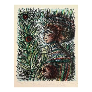 Jean Carzou Original Lithograph Pour Hangwa Geijuton Pencil Signed and Numbered 1974 For Sale