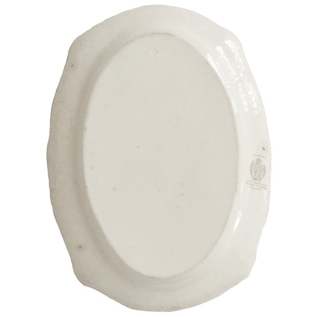 1880s English Staffordshire Ironstone Transferware Platter For Sale - Image 4 of 5