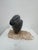 Black 1980s Modernist Reclining Stone Figure Sculpture on Marble Base Signed Ramosa For Sale - Image 8 of 10