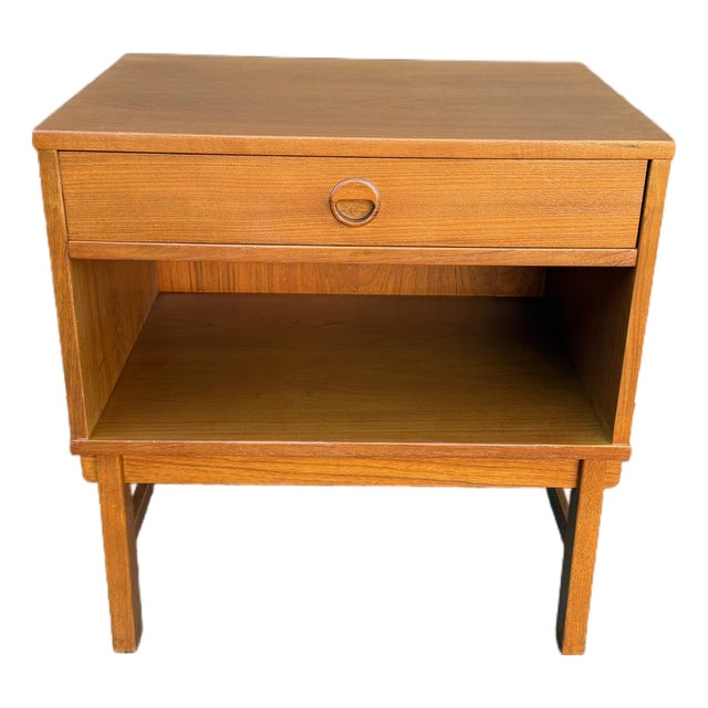 Vintage Danish Modern Teak Nightstand From Dux For Sale