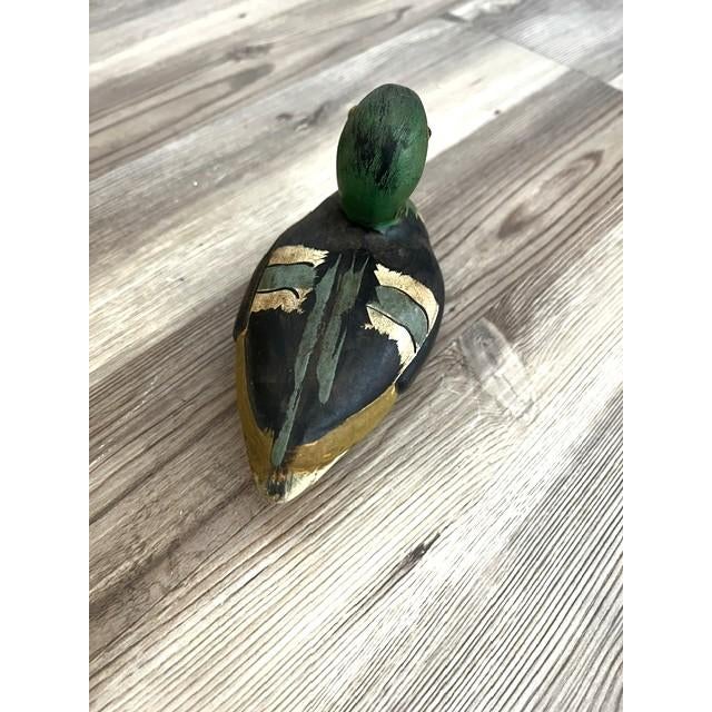 Mid-Century Modern Vintage Wood Duck Decoy Lint Brush For Sale - Image 3 of 9