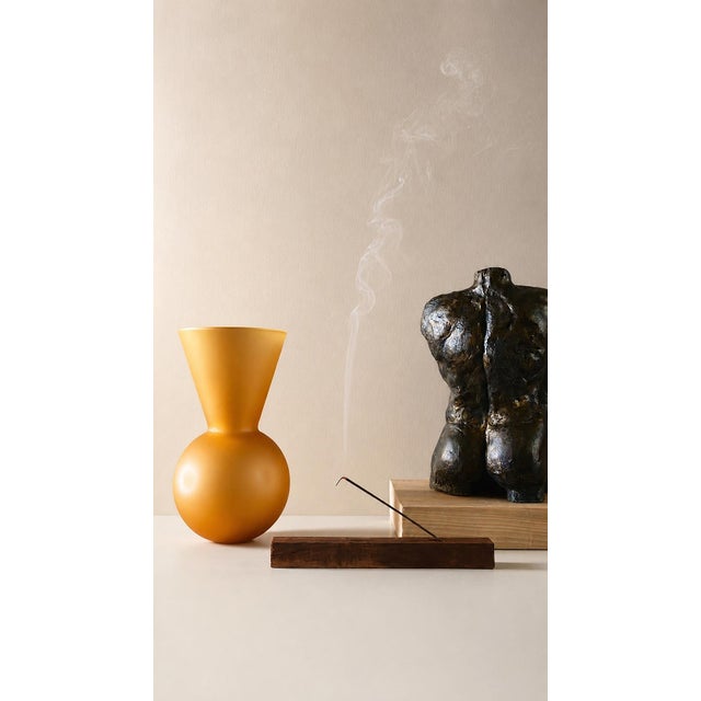 Vintage Vase in Orange Glass Paste, 1973 For Sale - Image 3 of 5