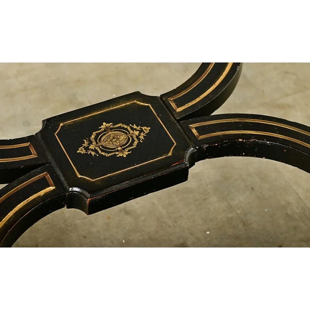 French 19th Century Louis XVI Style Ebonized Drop Leaf Desk For Sale - Image 4 of 12