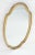 Gold Mid Century Shield Shape Large Oval Gold Gilt Leaf Wall Mirror For Sale - Image 8 of 8
