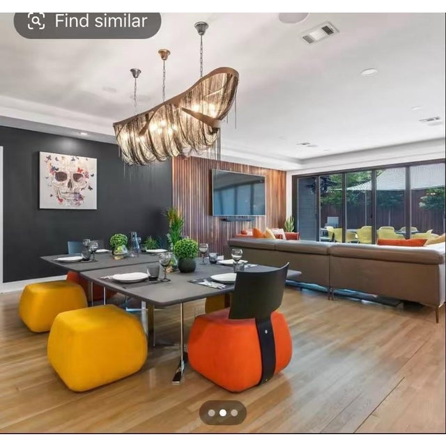 2010s Pascal Mourgue Design for Ligne Roset "Tazia" 8 Piece Dining or Lounge Set - 2 Tables, 2 Chairs With Back and 4 Without. For Sale - Image 5 of 12
