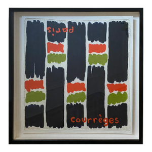 Andrianna Shamaris Framed Abstract Courrèges Scarf from Paris France