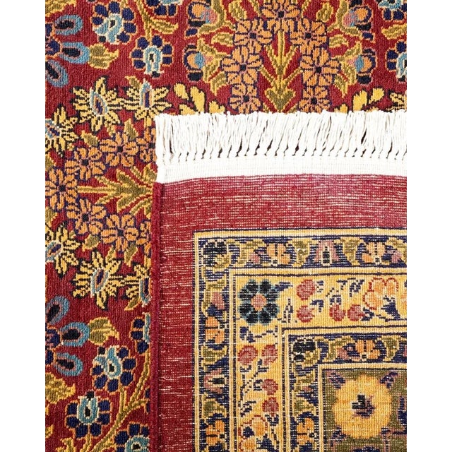 2000 - 2009 Mogul, One-of-a-Kind Hand-Knotted Area Rug in Red, 8' 1" x 10' 2" For Sale - Image 5 of 8