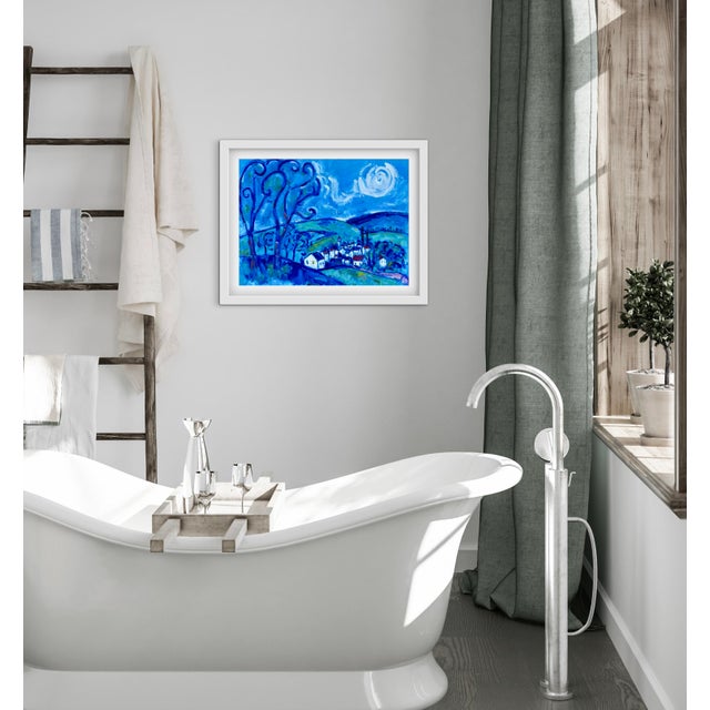 Night Song. 18 x 24 canvas panel Original Oil Painting Landscape Signed: Haas Unframed. Frames shown are sample only....