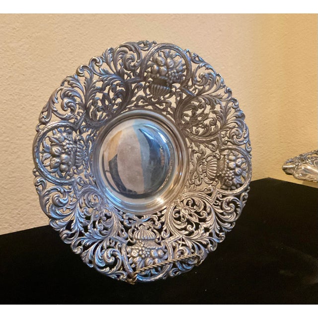 Art Nouveau Art Nouveau Silverplated Embossed Bowl For Sale - Image 3 of 10