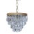 Vintage Mid-Century Modern Brass Tiered With Almond Cut Crystal Chandelier For Sale