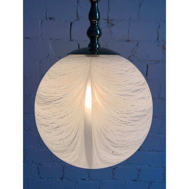 Vintage Glass Pendant Lamp, 1970s For Sale - Image 4 of 9