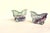 Purple Pair Natural Fluorite Butterfly Dishes Gemstone Rock Crystal For Sale - Image 8 of 15