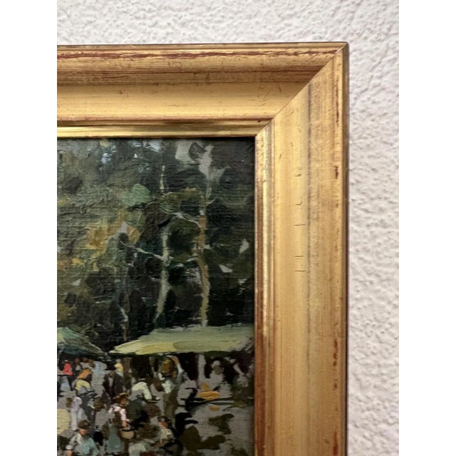 Valter, Busy Market Place, Oil on Canvas & Cardboard, 1890s-1910s, Framed For Sale - Image 8 of 11