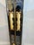 Chinoiserie Vintage Asian Black Lacquer Mother-of-Pearl Inlaid Two-Piece China/Display Cabinet For Sale - Image 3 of 7