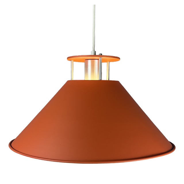 Vintage Orange Hanging Lamps from Nordisk Solar, 1980s, Set of 2 For Sale
