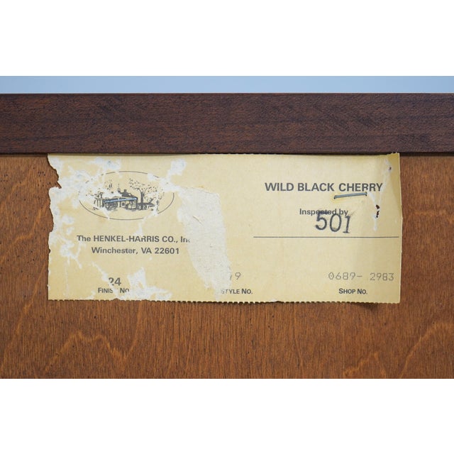Henkel Harris Cherry Rafferty High Chest For Sale - Image 15 of 15