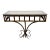 Gilt Iron Faux Bamboo Wall Shelf / Console For Sale