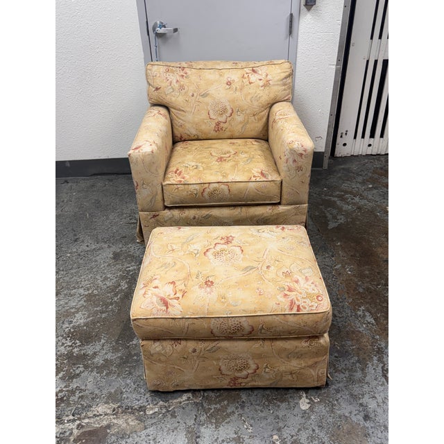 Design Plus Gallery presents a Floral Swivel Club Chair and Ottoman by McCreary Modern from Macy’s Modern Concepts. The...