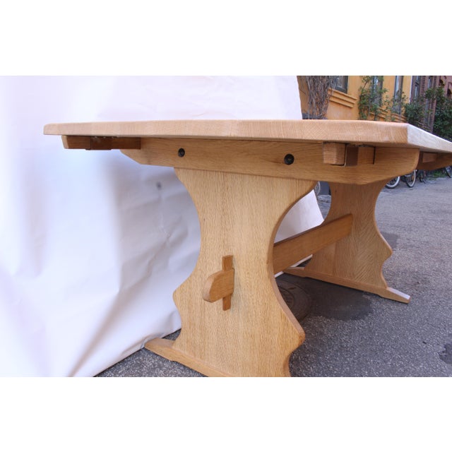 Danish Oak Extendable Dining Table, 1980s For Sale - Image 10 of 18