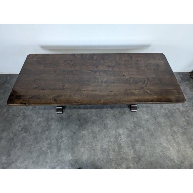 Wood Monastery Dining Table For Sale - Image 4 of 6