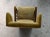 Wood Danish Modern 1950s Highback Lounge Wing Chair With Wooden Armrests For Sale - Image 7 of 8