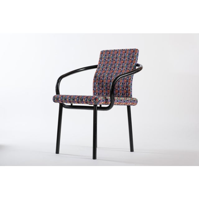 Black Vintage Mandarin Chair by Ettore Sottsass for Knoll, Italy, 1980s For Sale - Image 8 of 9