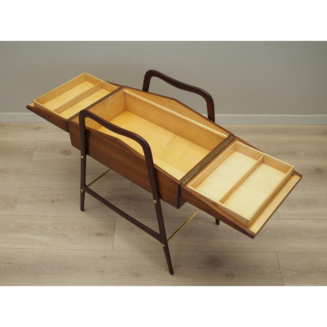 Vintage Walnut Sewing Table, 1970s For Sale - Image 12 of 18