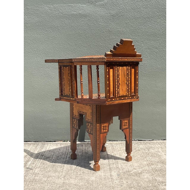 Vintage Syrian Inlaid Wood Chairs - A Pair For Sale - Image 13 of 18