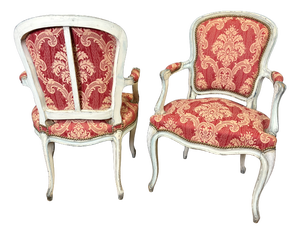 Louis XV Style Cabriolet Chairs in Polychrome Beechwood, 1890s, Set of 2