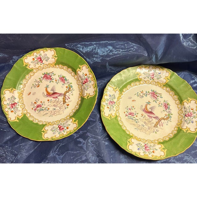 Late 19th Century Late 19th Century Minton’s Fine China “Cockatrice” Plates- Set of 2 For Sale - Image 5 of 5