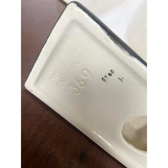 1960s Vintage Mid Century Modern Art Deco Donkey Figurine Porcelain Ceramic by Beswick Blue Glaze For Sale - Image 5 of 8