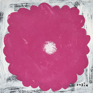 Flower Fifteen. Small Painting by Robin Zingone.