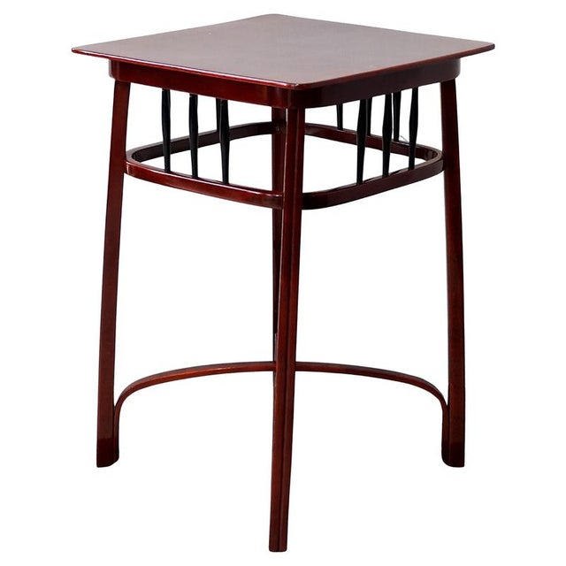 Wood Art Nouveau Mahogany Stained Waiting Table from J.&J. Kohn, Austria, Around 1905, 1890s For Sale - Image 7 of 7