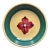 Vintage Watt Pottery Yelloware “Cross Hatch Pansy” 14 1/2” Serving Bowl For Sale