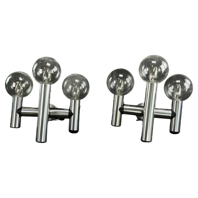 Aluminium Wall Lamps by JT Kalmar, 1970s, Set of 2 For Sale