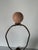 Brown Vintage Carved Oak Wood Table Lamp With Green Inset Panels For Sale - Image 8 of 12