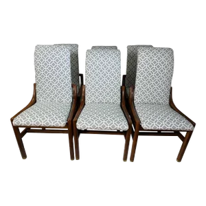 1970s Reupholstered Henredon Dining Chairs - Set of 6