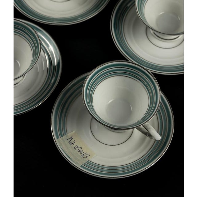 Ceramic 20th Century European Porcelain Coffee Set with Cups and Plates, Set of 18 For Sale - Image 7 of 15