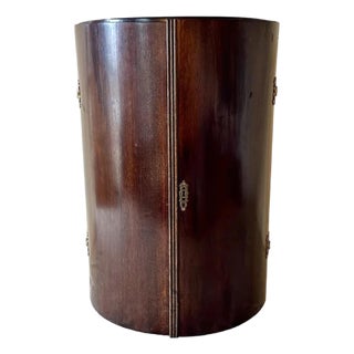 Antique Georgian Mahogany Corner Cupboard: Bow Front Cabinet For Sale