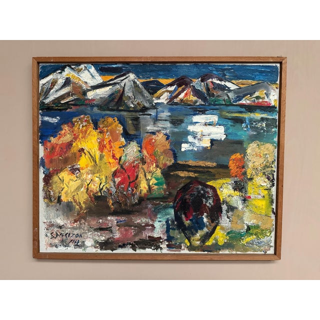 S. Pctcizon, Abstract Landscape, 1963, Oil on Canvas, Framed For Sale - Image 7 of 18