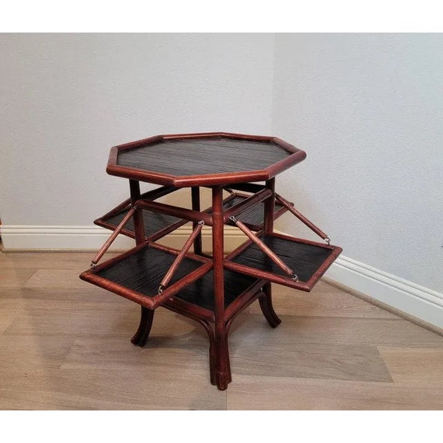 Antique Bamboo Tiered Dessert Server For Sale - Image 4 of 11