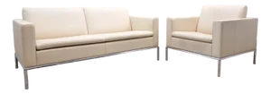 Set of DS 4 Sofa and Armchair from De Sede