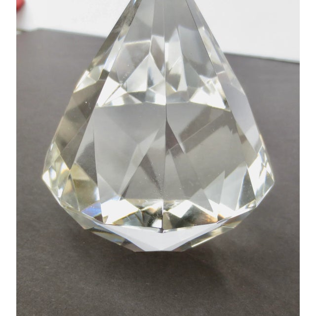 Tiffany and Co. Tiffany Crystal Diamond Paperweight For Sale - Image 4 of 6