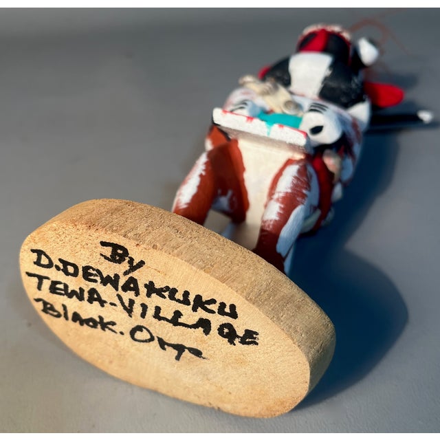 American Hopi Kachina Doll Mongkatsina Chief Signed D.Dewakuku Tewa Village For Sale - Image 3 of 6